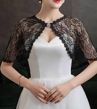 ポンチョドレス レース ショール ケープ 羽織り 結婚式 パーティー ブラック RUIRUE BOUTIQUE ボレロ パーティードレス ショール レース 羽織